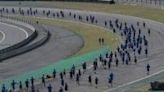 Fun run: People take part in the Ayrton Senna Racing Day at the Jose Carlos Pace racetrack, also known as Interlagos, in Sao Paulo