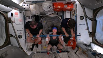 Breakdance, lancer de disque... Sur l'ISS aussi, les astronautes s'essaient aux sports olympiques