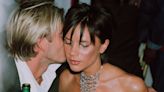 Victoria and David Beckham revisit iconic purple wedding outfits