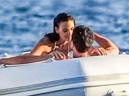 Leonardo DiCaprio's girlfriend Vittoria Ceretti kisses Theo James for commercial