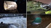 Dramatic pictures show path of destruction left by Storm Isha