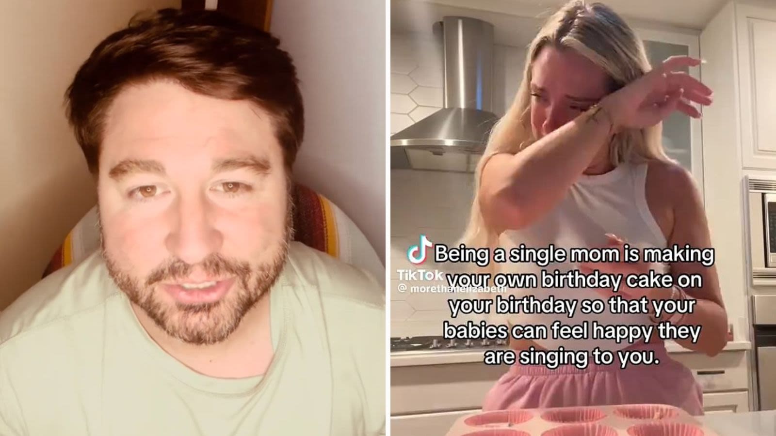 Ex-husband calls out viral TikTok of crying single mom making her own birthday cake - Dexerto