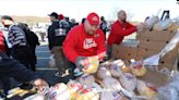 See Stew Leonard's Turkey Brigade in Yonkers distributing turkeys for the needy