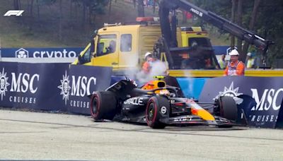 Hungarian GP: Sergio Perez's dramatic high-speed crash as Red Bull driver loses control - WATCH