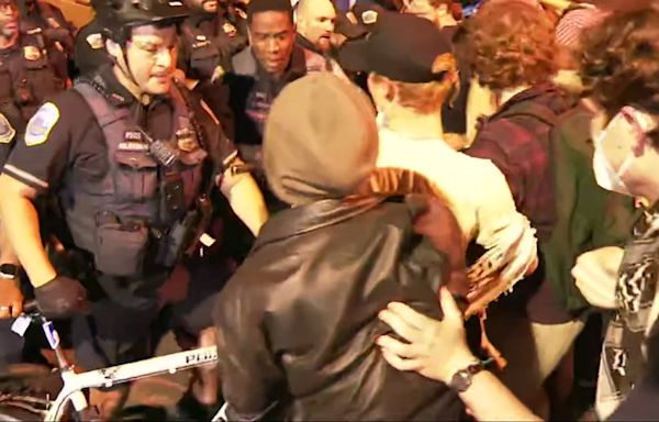 Protesters, cops clash in DC streets as George Washington University protest encampment cleared