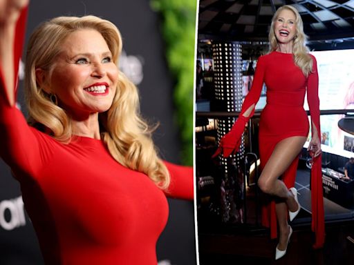 Christie Brinkley, 70, is red-hot at Sports Illustrated Swimsuit Issue party in slit-up-to-there dress
