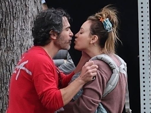 Kaley Cuoco & Chris Messina Share a Kiss While Filming ‘Based on a True Story’ Season Two