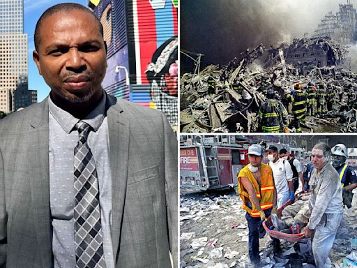 9/11 survivor describes being knocked out by force of Twin Towers collapsing — as he visits Ground Zero for first time on anniversary