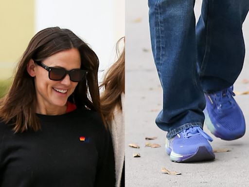 Jennifer Garner Steps Out In Blue Brooks Sneakers With Violet Affleck
