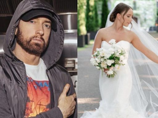 Eminem posó para fotos en boda de su hija; también bailó el vals