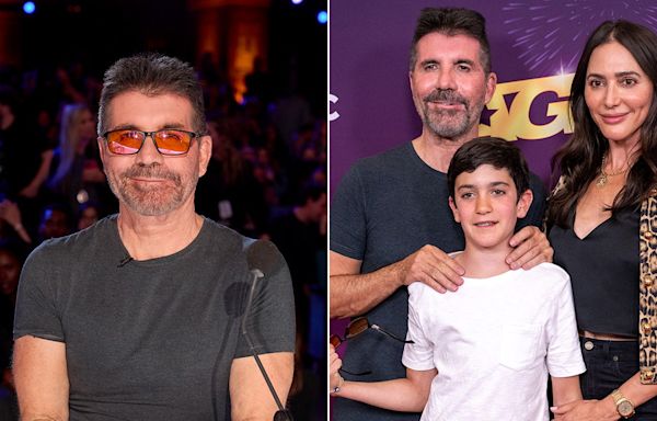 'AGT' judge Simon Cowell has rare public outing with son and fiancée after revealing 10-year-old 'saved' him