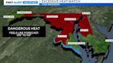 Maryland weather: Intense heat and humidity today into weekend