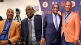 Darryl Strawberry, a month after heart attack, surprises Dwight Gooden at Mets number retirement ceremony