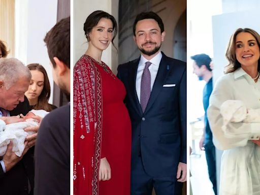 ...Family Celebrates As Crown Prince Hussein and Princess Rajwa Welcome Baby Iman: All About The Couple's Love...