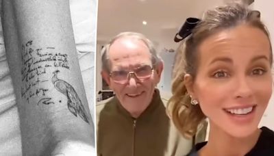 Kate Beckinsale unveils new tattoo dedicated to late stepfather amid health scare