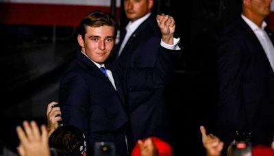 Barron Trump debuts at father's Florida campaign rally to sustained applause