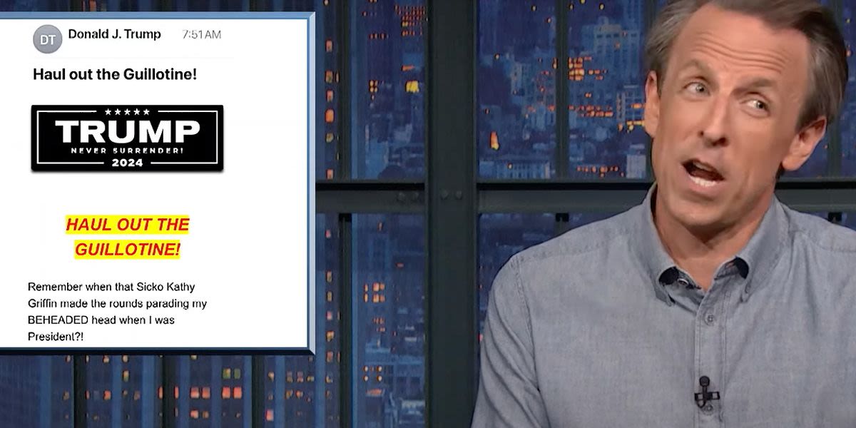 Seth Meyers Flags Hilarious Flaw With Donald Trump’s ‘Unhinged’ Fundraising Email