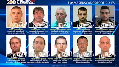 Los diez fugitivos más buscados en España