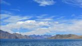 Images show Chinese bridge across Pangong Lake in use