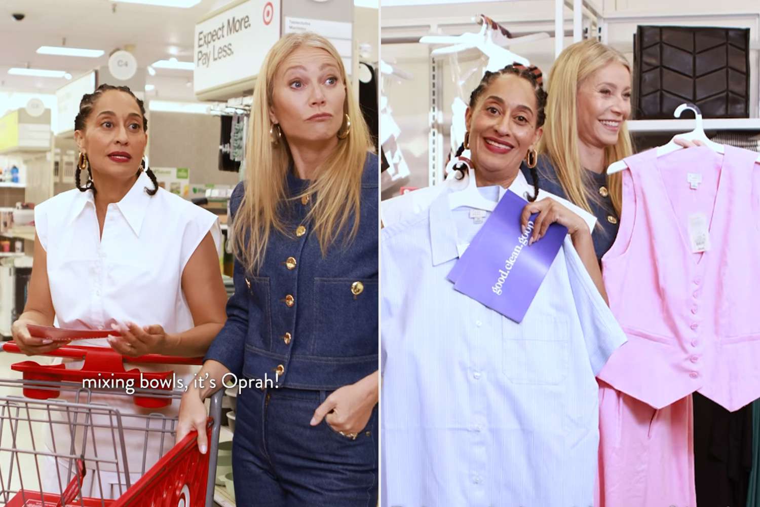 Watch Gwyneth Paltrow and Tracee Ellis Ross Shop at Target and Buy Matching Outfits: 'We Look Drunk'