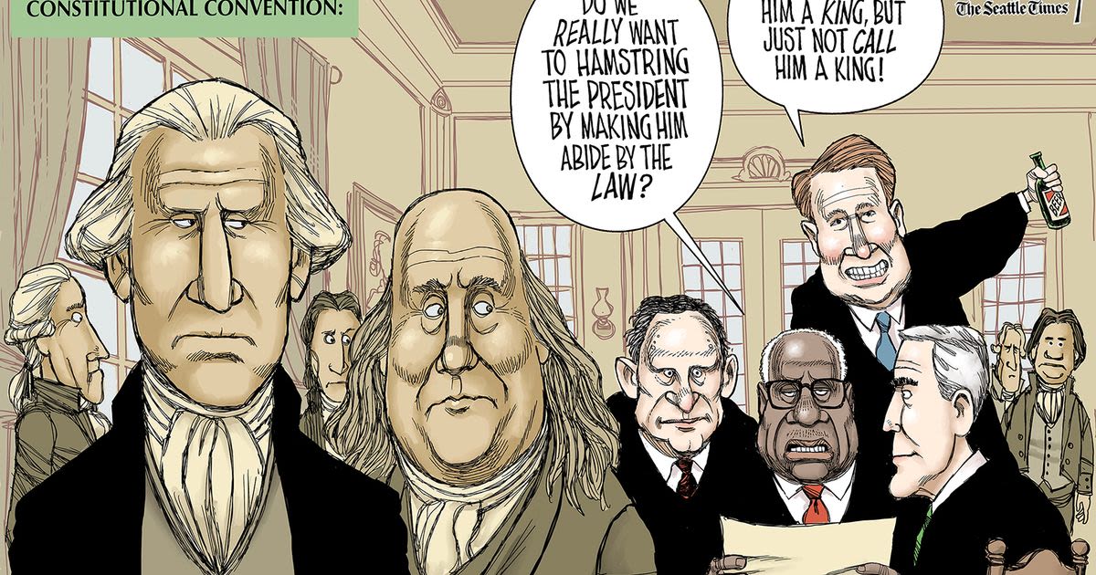 Founding Fathers would beg to differ on presidential immunity | Horsey cartoon