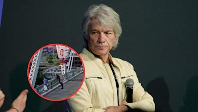 Así fue el video en el Bon Jovi salvó a una mujer de caer de un puente; evitó una tragedia