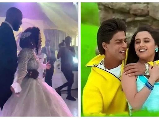 Bride and groom dancing to Shah Rukh Khan, Kajol and Rani Mukerji's 'Kuch Kuch Hota Hai' title track is the cutest video on the internet today - WATCH - Times of India