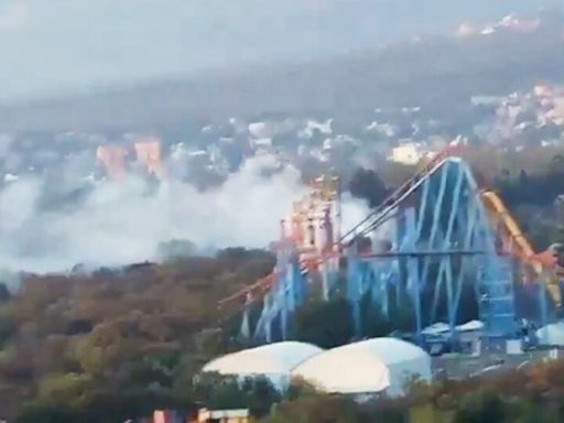 Se registra fuerte incendio en el Bosque de Tlalpan, muy cerca de Six Flags