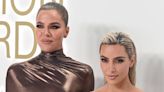 Kim Kardashian Wears Teeny Tiny Bandeau Top While Attending an Event with Sister Khloé