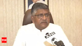 'Rahul Gandhi is politicizing the issue,' says BJP's Ravi Shankar Prasad on his Manipur visit | India News - Times of India