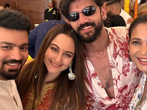 Sonakshi Sinha and Zaheer Iqbal wedding: Mehendi madness begins! Check out this adorable picture of soon-to-be-weds