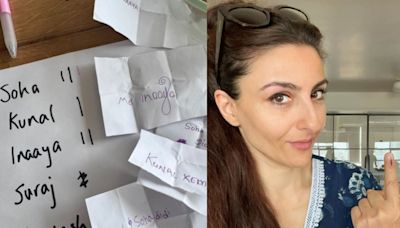 Soha Ali Khan Conducts 'House Election' To Ensure If Everyone In Family Is Happy - News18
