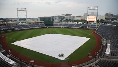 College World Series weather: Updated bracket, schedule after rain postpones Tuesday nightcap