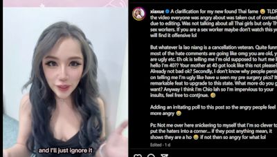 Singaporean influencer Xiaxue under fire after backlash over Thai sex worker remarks (VIDEO)