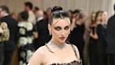 Emma Chamberlain Embraces Dark Glamour in Jean Paul Gaultier Lace Gown With Sheer Train for Met Gala 2024 Red Carpet