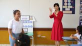 La princesa Kako de Japón visita un colegio de Lima para alumnos con discapacidad