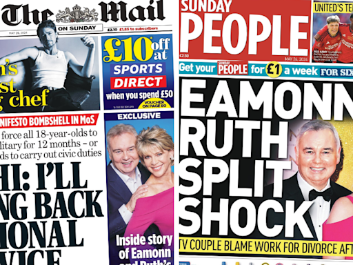 Paper review: Eamonn and Ruth split and Sunak's national service pledge