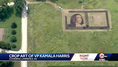 Election 2024: Kansas crop artist pays tribute to Vice President Kamala Harris