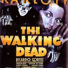 THE WALKING DEAD poster for 1936 Warner film with Boris Karloff Stock ...