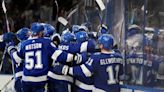 Hagel scores in OT as Lightning beat Eastern Conference-leading Bruins 5-4