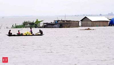 High-level inter-ministerial central team assess areas damaged due to floods in Assam - The Economic Times