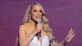 Mariah Carey Looks Like a Gift in Sparkly Mini Dress and Cardigan