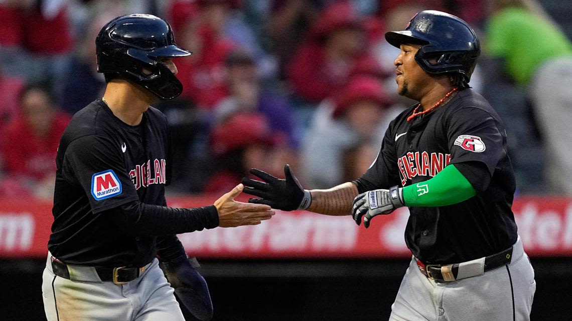 José Ramírez goes deep twice, starts run of 3 straight Cleveland Guardians homers in 10-4 victory over Los Angeles Angels