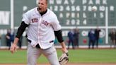 Rob Gronkowski's first pitch before the Red Sox Patriots' Day game was typical Gronk