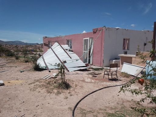 Van 24 casas dañadas por vientos en Aldama