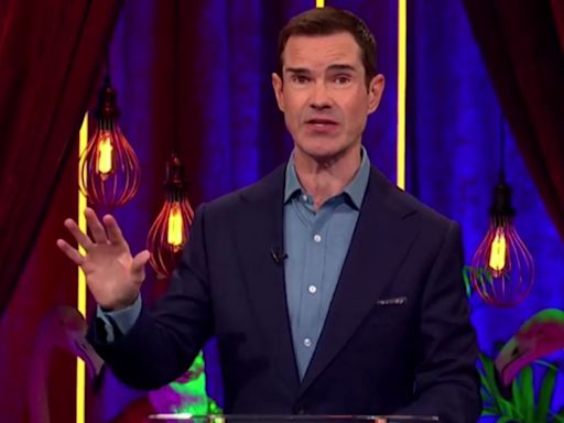 Watch the shocking moment Jimmy Carr kicks X Factor legend off TV show