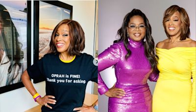 Gayle King hilariously wears ‘Oprah is Fine’ shirt after her friend was hospitalized with stomach virus