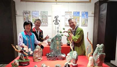 吉安好客藝術村花東玉石展 蕭振龍賦予頑石藝術創新魅力