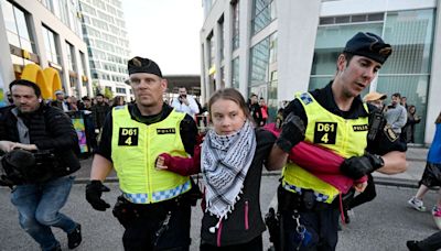 Greta Thunberg among 6 arrested at anti-Israel protest in Denmark