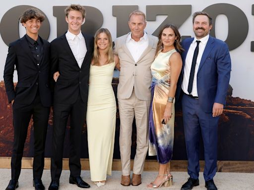 Kevin Costner Gets Support From 5 of His Kids at 'Horizon: An American Saga' Premiere